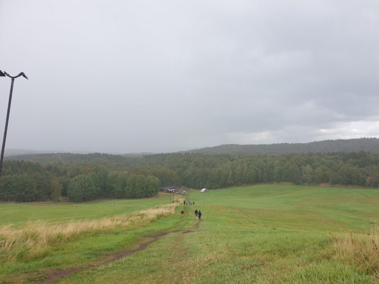 Brudarebacken i Göteborg. Dåligtväder med regn och blås